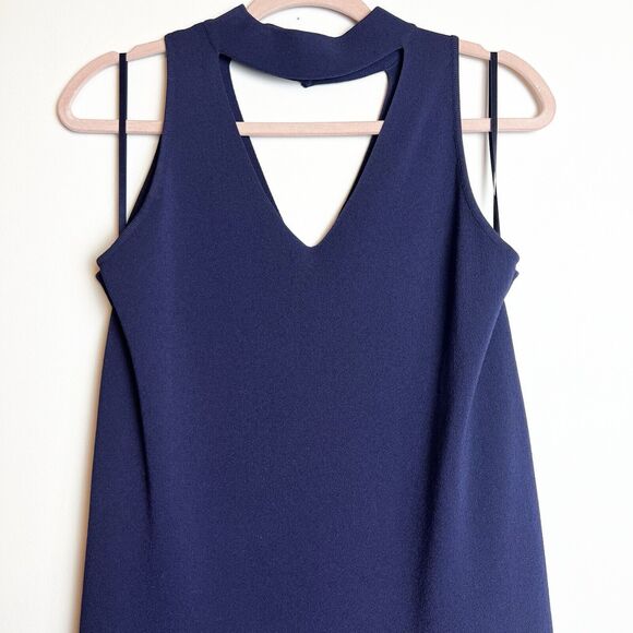 Milly Italian Structured Shift Dress Navy Blue Sz S - Picture 3 of 13